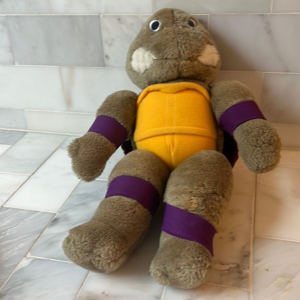 Vintage Playmates 1988 Stuffed Teenage Mutant Ninja Turtle TMNT - Donatello